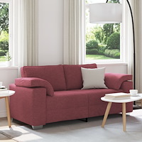 vidaXL Loveseat Soffa Vinröd 140 cm Tyg