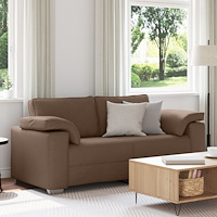 vidaXL Loveseat Soffa Brun 140 cm Tyg