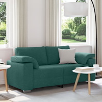 vidaXL Loveseat Soffa Mörkgrön 140 cm Tyg