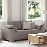 vidaXL Loveseat i taupe - 140 cm tyg