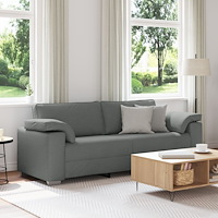 vidaXL 3-sitssoffa Mörkgrå 178 cm Tyg