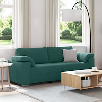 vidaXL 3-sitssoffa Mörkgrön 178 cm i tyg