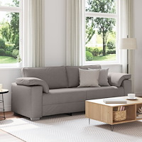 vidaXL 3-sitssoffa i taupe, 178 cm tyg