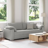 vidaXL 3-sitssoffa i Cloud Grey, 178 cm i tyg