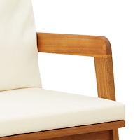 vidaXL Trädgårdsstolar 2 st 59.5x65x71.5 cm Massivt trä akacia