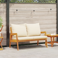 vidaXL Trädgårdsbänk med Dynor 115x65x71 cm Massivt Akaciaträ
