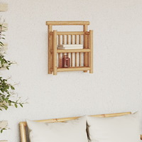 vidaXL Vägghylla 2-Tier 40x13x44 cm i Bambufiber
