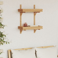 vidaXL Vägghylla 2-Plan 45x26x60 cm Bambufiber
