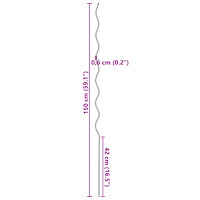 vidaXL Spiralväxtstöd 20 stycken 150 cm Galvaniserat Stål