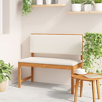 vidaXL Trädgårdsbänk med Kuddar 100x50x91 cm Massivt Akaciaträ
