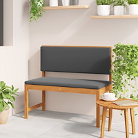 vidaXL Trädgårdsbänk med kuddar 100x50x91 cm Massivt akaciaträ