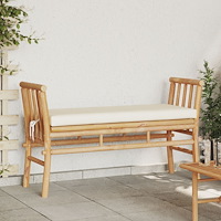 vidaXL Bänk för trädgården med dyna 110 cm av bambu