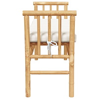 vidaXL Bänk för trädgården med dyna 110 cm av bambu