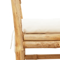vidaXL Bänk för trädgården med dyna 110 cm av bambu