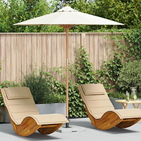 vidaXL Trädgårdsparasol Cremevit 217x230 cm Bambu