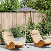 vidaXL Trädgårdsparaply Mörkgrå 150x210 cm Bambu