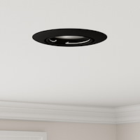 vidaXL Inbyggda Spotlights 6 st Rund GU10 Svart Ø90 mm Stål