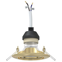 vidaXL Infällda Spotlights 12 st Rund GU10 Guld Ø90 mm Stål
