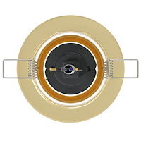 vidaXL Infällda Spotlights 12 st Rund GU10 Guld Ø90 mm Stål