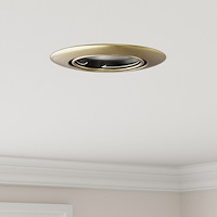 vidaXL Inbyggda Spotlights 6 st Rund GU10 Mässing Ø90 mm Stål