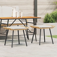 vidaXL Trädgårdsstolar 2 st Naturliga 50x40x45 cm Poly Rattan