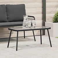 vidaXL Kaffeebord Svart 90x45x42 cm Konstrotting