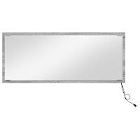 vidaXL Badrumsspegel med LED-ljus Grå Sonoma 90x8,5x37 cm