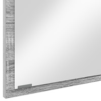vidaXL Badrumsspegel med LED-ljus Grå Sonoma 90x8,5x37 cm
