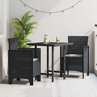 vidaXL Trädgård Stol 2 pcs Antracit 53 x 49 x 85 cm Polypropylen