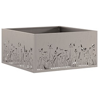 vidaXL Eldstad fyrkantig 60x60x30 cm väderbeständigt stål