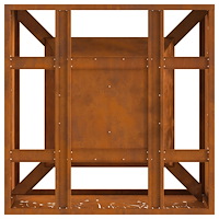 vidaXL Eldstad fyrkantig 60x60x30 cm väderbeständigt stål