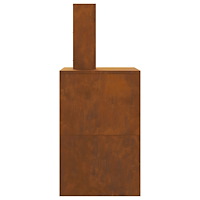 vidaXL Eldstad med skorsten 60x40x96 cm väderbeständigt stål