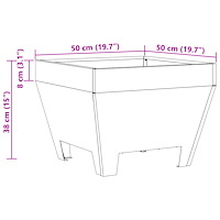 vidaXL Eldstad 50x50x30 cm väderbeständigt stål