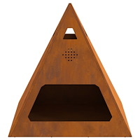 vidaXL Eldstad pyramid 50x50x51 cm väderbeständigt stål