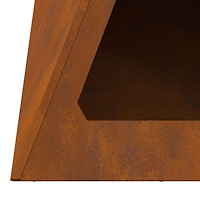 vidaXL Eldstad pyramid 50x50x51 cm väderbeständigt stål