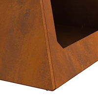 vidaXL Eldstad pyramid 50x50x51 cm väderbeständigt stål