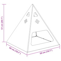 vidaXL Eldstad pyramid 50x50x51 cm väderbeständigt stål