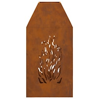 vidaXL Eldstad 50x50x100 cm väderbeständigt stål
