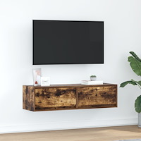 vidaXL TV-bänk Rökt Ek 100x31x25,5 cm Konstruerat trä