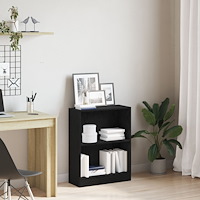 vidaXL Bokskåp Svart 60x24x76 cm Konstruerat trä