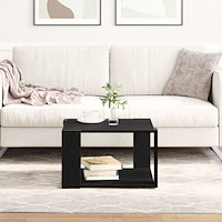 vidaXL Soffbord svart ek 85x55x31 cm konstruerat trä