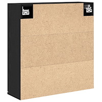 vidaXL Badrumsspegelskåp - Svart Ek, 64x20x66.5 cm, Tillverkad av Konstruerat Trä