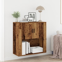 vidaXL Väggskåp återvunnet trä 80x33x80 cm konstruerat trä