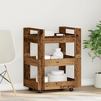 vidaXL Köksvagn återvunnet trä 60x45x80 cm Ikonstruerat trä