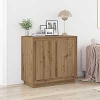 vidaXL Sideboard artisan ek 80x34x75 cm konstruerat trä