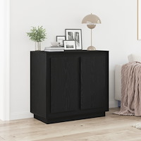 vidaXL Sideboard svart ek 80x34x75 cm konstruerat trä