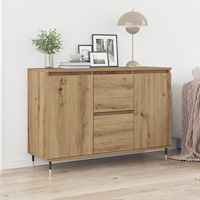 vidaXL Sideboard med dörrar och lådor artisan ek 101,5x35x70 cm