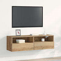 vidaXL TV-väggskåp Artisan Ek 100x30x30 cm Konstruerat trä