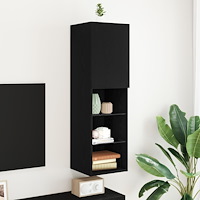 vidaXL TV-skåp Svart 30.5 x 30 x 102 cm Konstruerat trä