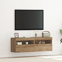 vidaXL TV Vägskåp med LED-lampor 2 st Artisan Ek 60x30x40 cm